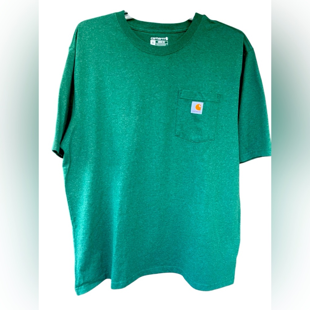 Carhartt size XL men’s short sleeve tshirt,green,pocket, relaxed fit